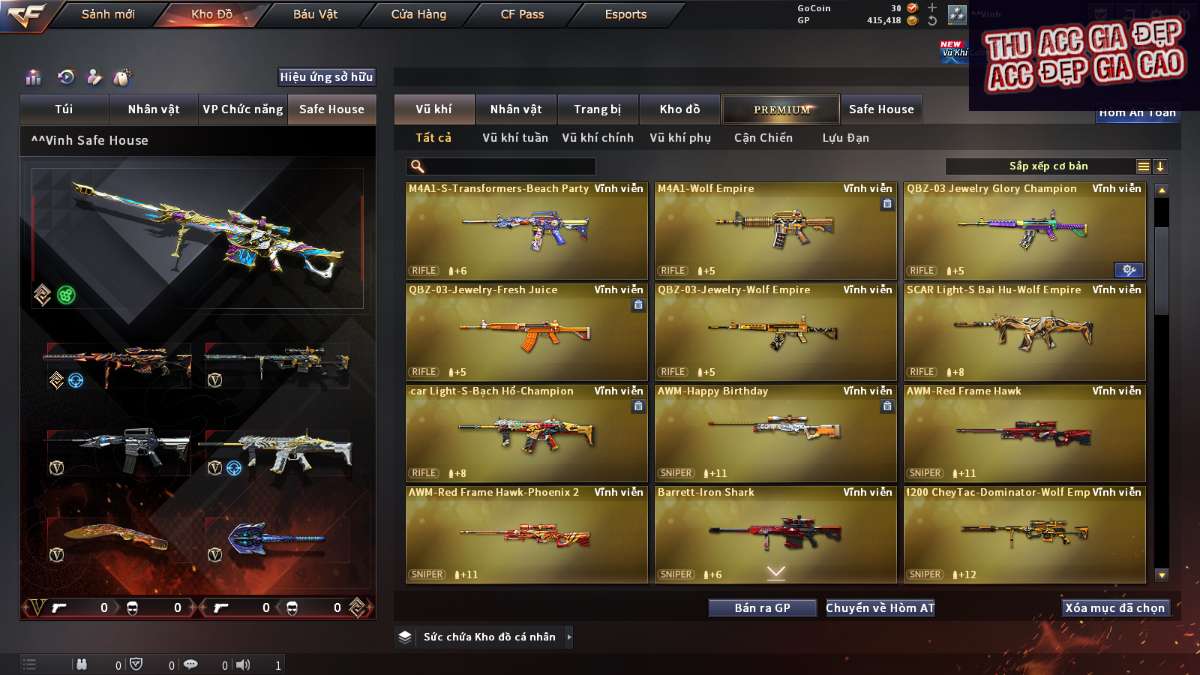 shop acc cf uy tin gia re